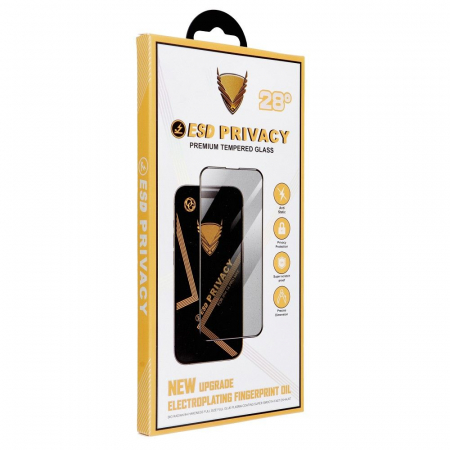 Folii iphone - FOLIE Sticlă securizată OG Premium PRIVACY Compatibil Cu IPHONE 12 PRO MAX - Black