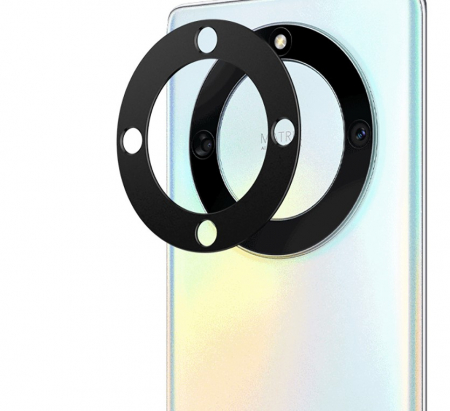Piese si Componente - Geam camera HONOR Magic 5 Lite doar sticla cu adeziv - NEGRU / BLACK