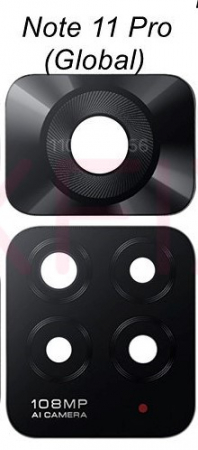 Piese XIAOMI - Geam Camera XIAOMI REDMI NOTE 11 Pro 4G BLACK / NEGRU