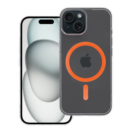 Huse IPHONE - Husa Silicon Drop Glue Colorful Compatibil MagSafe pentru IPHONE 15 - TRANSPARENTA