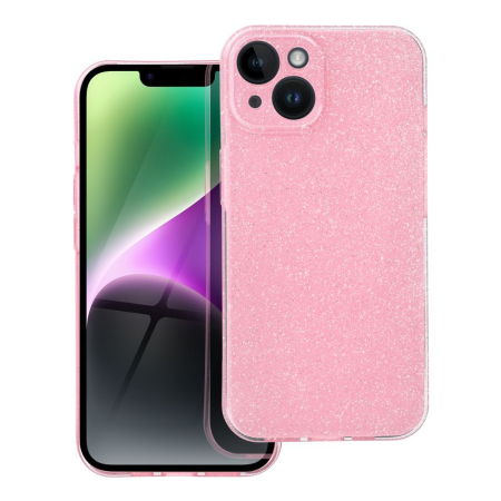 Huse Telefoane - Husa Clear Case Blink Compatibil Cu IPHONE 17 PRO MAX 2.0mm - TRANSPARENT ROZ CU SCLIPICI