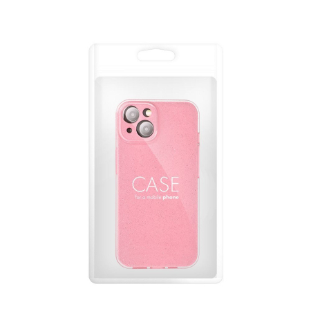 Husa Clear Case Blink Compatibil Cu IPHONE 17 PRO MAX 2.0mm - TRANSPARENT ROZ CU SCLIPICI [1]