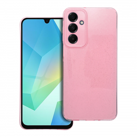 Huse Telefoane - Husa Clear Case COMPATIBIL cu SAMSUNG A15 / A155 / A156 2.0 mm - TRANSPARENT ROZ CU SCLIPICI