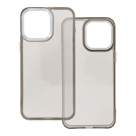 Huse IPHONE - Husa PEARL CASE COMPATIBIL cu IPHONE 15 Pro - TRANSPARENT / NEGRU