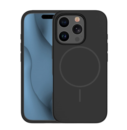 Huse IPHONE - Husa SILICONE THIN MAG CASE COMPATIBIL CU IPHONE 15 - NEGRU