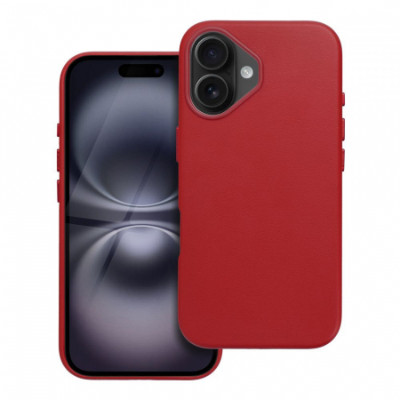 Huse IPHONE - Husa Leather Mag Cover COMPATIBIL cu IPHONE 16 - ROSU
