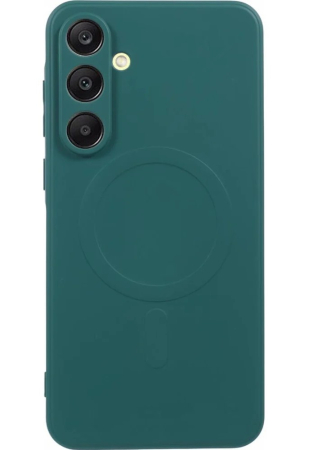 Huse Telefoane - Husa Silicon Mag Cover MagSafe Compatibil Cu Samsung A56 / A566 - VERDE INCHIS