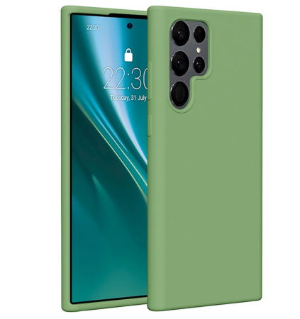 Huse Telefoane - Husa ETTERI Silicone Case  COMPATIBIL CU SAMSUNG S22 Ultra / S908 - LIGHT GREEN