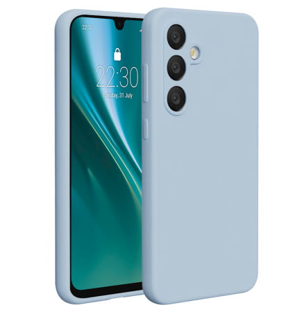 Huse IPHONE - Husa ETTERI Silicone Case COMPATIBIL CU SAMSUNG S23 FE / S711 - LIGHT BLUE
