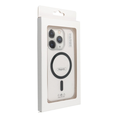 Husa Silicon Drop Glue Colorful Compatibil MagSafe pentru SAMSUNG S26 / S942 - Transparent cu Inel Negru [2]