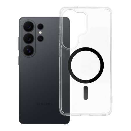Huse SAMSUNG - Husa Silicon Drop Glue Colorful Compatibil MagSafe pentru SAMSUNG S26 / S942 - Transparent cu Inel Negru