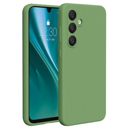 Huse Telefoane - Husa ETTERI Silicone Case  COMPATIBIL CU SAMSUNG S24 FE / S721 - LIGHT GREEN