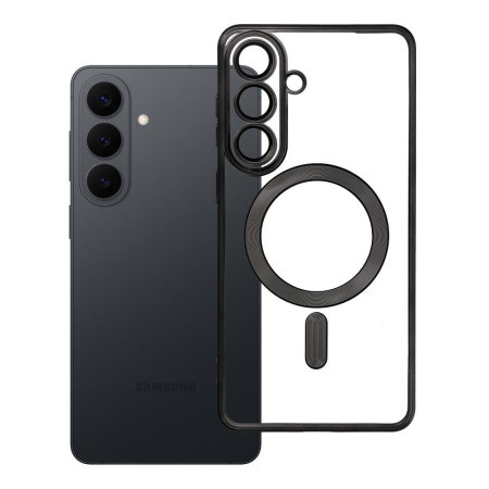 Huse SAMSUNG - Husa Silicon Electro Mag Cover COMPATIBIL cu SAMSUNG S26 / S941 - TRANSPARENT / BLACK