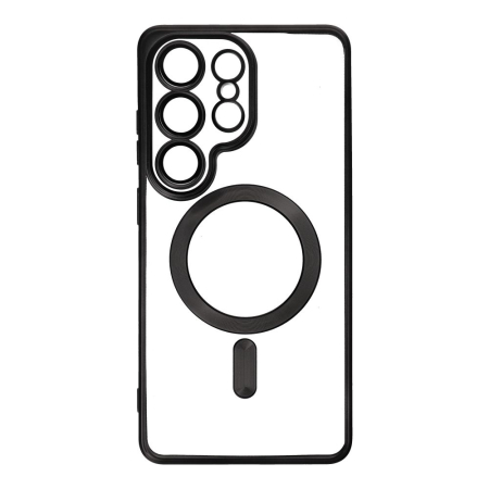 Huse SAMSUNG - Husa Silicon Electro Mag Cover COMPATIBIL Cu SAMSUNG S26 ULTRA / S948 - TRANSPARENT / BLACK