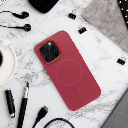 Husa Silicon Frame Mag Cover Compatibil Cu Iphone 11 - MAGENTA [1]