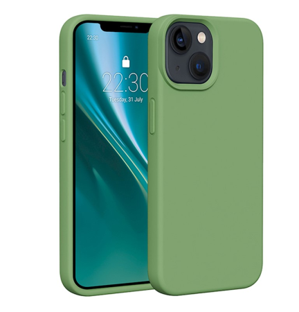Huse IPHONE - Husa ETTERI Silicone Case  COMPATIBIL CU IPHONE 14 - LIGHT GREEN