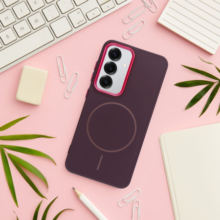 Husa Silicon Frame Mag Cover Compatibil Cu Samsung A56 5G / A566 - PURPLE - MOV [1]