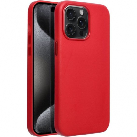 Huse IPHONE - Husa Leather Mag Cover IPHONE 15 Plus - ROSU