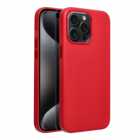 Huse IPHONE - Husa Leather Mag Cover IPHONE 15 PRO Max - ROSU