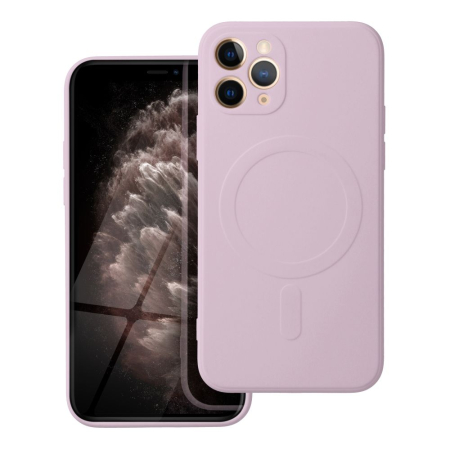 Huse Telefoane - Husa Silicon Mag Cover MagSafe Compatibil Cu IPHONE 11 PRO - ROZ