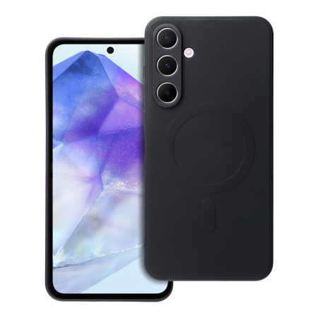 Huse Telefoane - Husa Silicon Mag Cover MagSafe Compatibil Cu Samsung A55 / A556 - NEGRU
