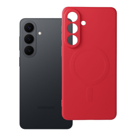 Huse SAMSUNG - Husa Silicon Mag Cover MagSafe Compatibil Cu Samsung S26 PLUS / S946 - ROSU