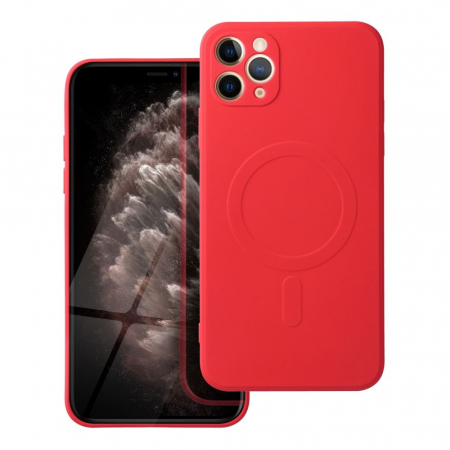Huse IPHONE - Husa Silicon Mag Cover MagSafe IPHONE 11 PRO MAX - ROSU
