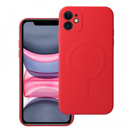 Huse IPHONE - Husa Silicon Mag Cover MagSafe IPHONE 11 - ROSU