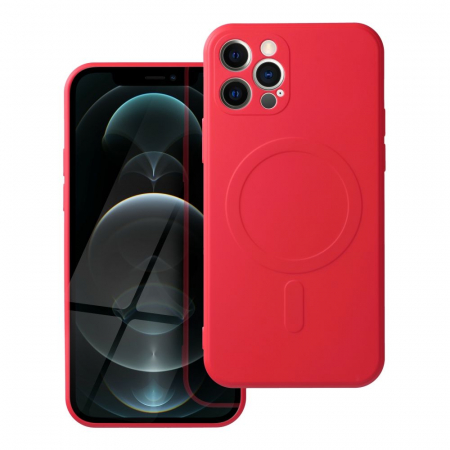 Huse IPHONE - Husa Silicon Mag Cover MagSafe IPHONE 12 PRO - ROSU