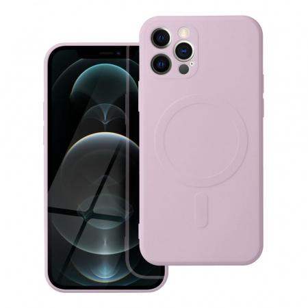 Huse IPHONE - Husa Silicon Mag Cover MagSafe IPHONE 12 PRO - ROZ