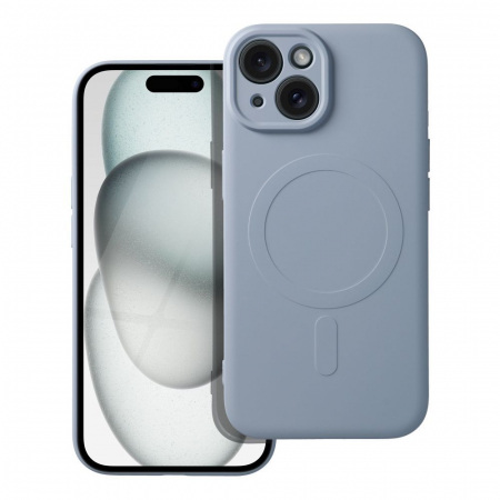 Huse IPHONE - Husa Silicon Mag Cover MagSafe IPHONE 15 - ALBASTRU