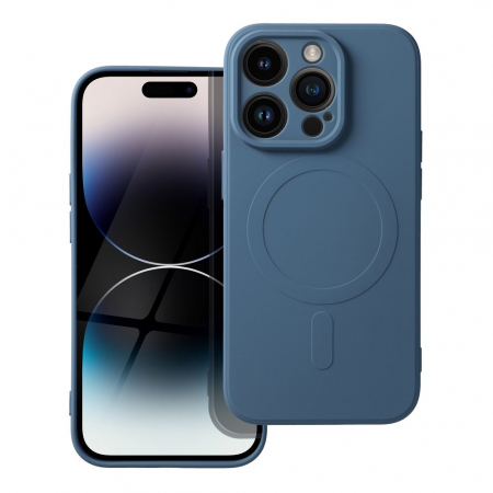 Huse IPHONE - Husa Silicon Mag Cover MagSafe IPHONE 14 PRO - ALBASTRU