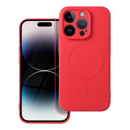 Huse IPHONE - Husa Silicon Mag Cover MagSafe IPHONE 14 PRO - ROSU