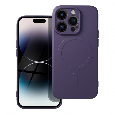 Huse IPHONE - Husa Silicon Mag  Cover MagSafe IPHONE 14 PRO - VIOLET