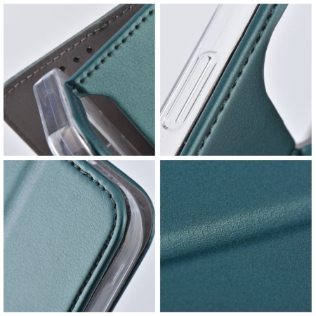 Husa Smart Magnetic Compatibil Cu XIAOMI REDMI 14C - VERDE INCHIS [1]