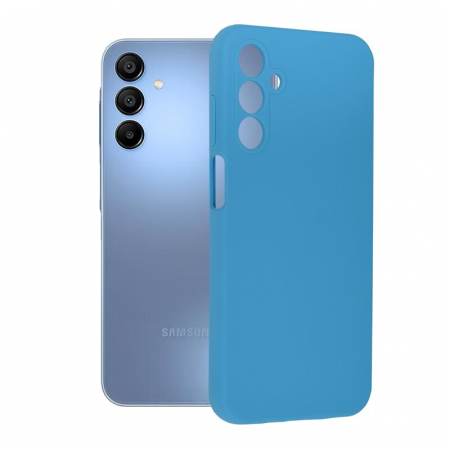 Huse Telefoane - Husa SILICON MATT TPU Case COMPATIBIL cu Samsung Galaxy A15 / A155 / A156 - ALBASTRU