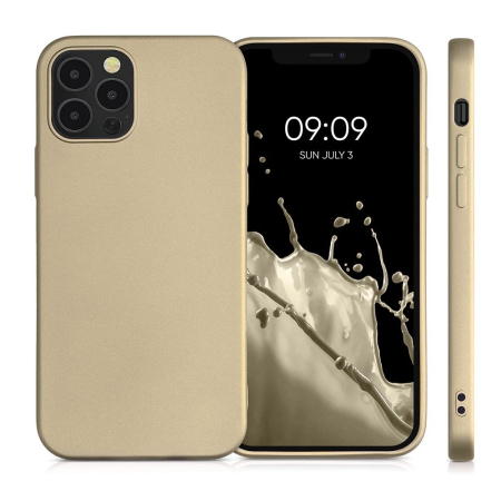 Huse IPHONE - Husa Silicon Metallic Case COMPATIBIL Cu IPHONE 17 PRO MAX - GOLD