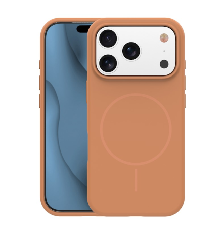 Huse IPHONE - Husa SILICONE THIN MAG CASE COMPATIBIL CU IPHONE 16 - CARAMEL