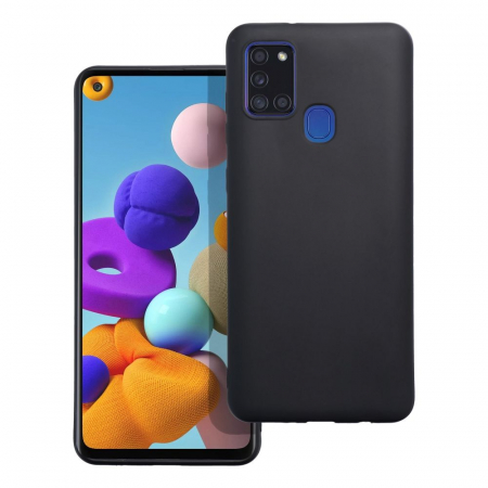 Huse SAMSUNG - Husa Silicon MATT CASE Compatibil Cu SAMSUNG A21s / A217 - NEGRU