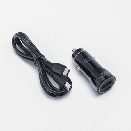 Incarcator Auto  BLUE STAR 3A 30W Tip C + USB A + Cablu Tip C la Tip C PD QC3.0 AFC PPS - NEGRU [3]