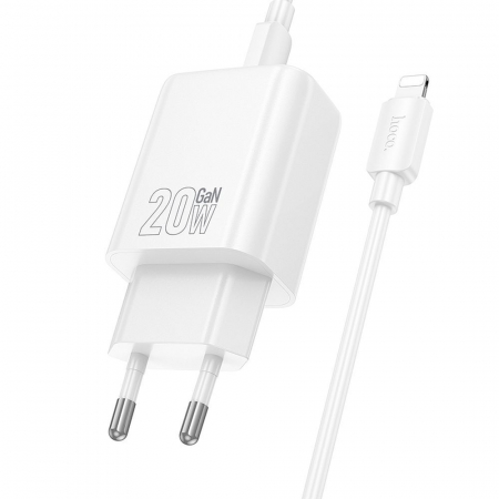 HOCO USB A + Tip C + cablu Tip C la Lightning PD QC3.0 3A 20W N61 [1]