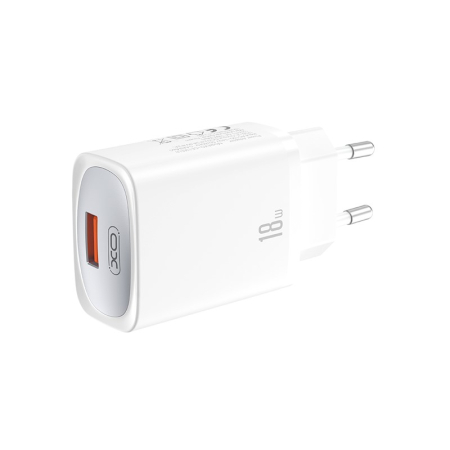 Incarcator de retea XO  CE19 QC 18W 1 x USB cu cablu micro USB - ALB [2]