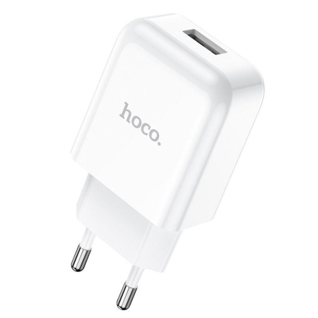 Incarcator Retea  Hoco N2  USB A 2A 10W + cablu USB A la Lightning - ALB incarcator iphone [2]