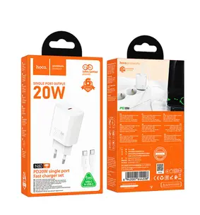 Incarcatoare Priza - Incarcator Retea  Hoco N60 USB-C QC/PD 20 W cu cablu USB-C – USB-C - Negru IPHONE SAMSUNG