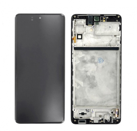 Galaxy M - Ecran Display Samsung M52 5G 2021 / M526 ORIGINAL Service Pack cu Rama - NEGRU
