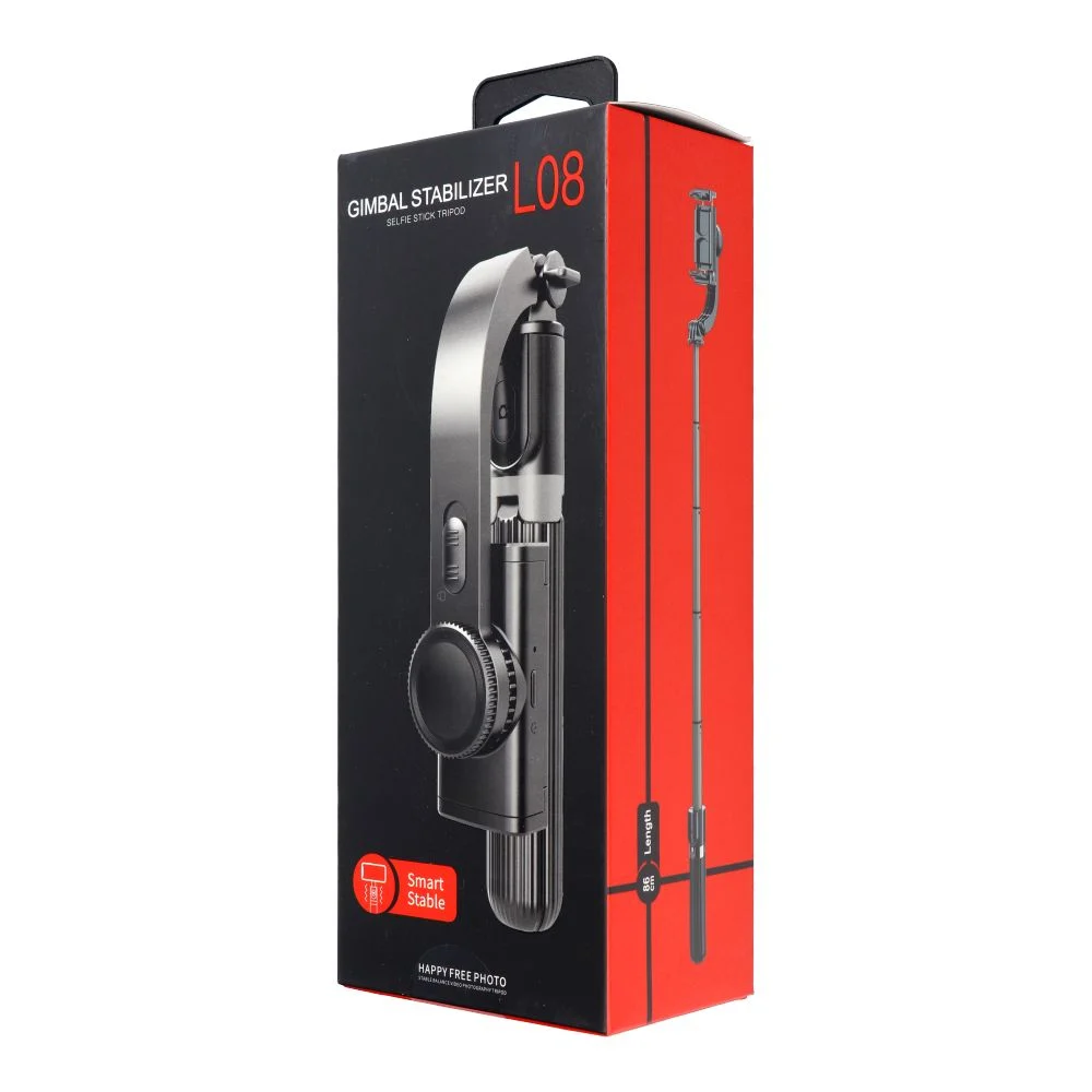 Alte Accesorii - Selfie Stick, Tripod GIMBAL SSTR-L08 cu Stabilizator si Telecomandă Wireless - Alb suport telefon