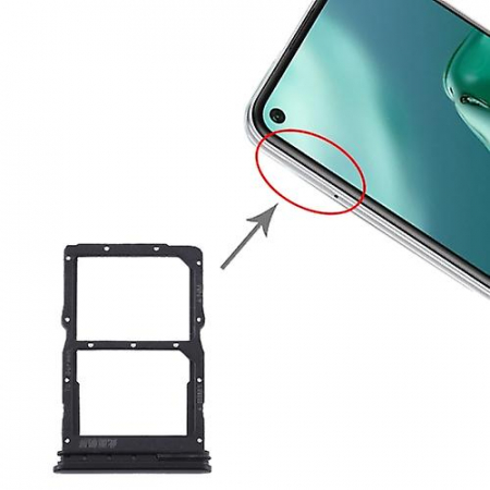 Piese COMPATIBILE CU HUAWEI - Suport SIM Huawei P40 Lite 5G - Black / Negru