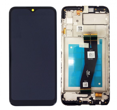 A02s / A025G - Ecran Display Samsung A02s / M02s 2020 / A025G / M025 - Service Pack Cu Rama - NEGRU
