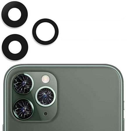 Piese si Componente - SET COMPLET Geam STICLA Camera COMPATIBIL Cu Iphone 11 PRO / 11 PRO MAX doar sticla cu adeziv.