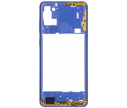 Carcase Mijloc - Carcasa mijloc COMPATIBIL cu SAMSUNG A21s / A217 Albastra